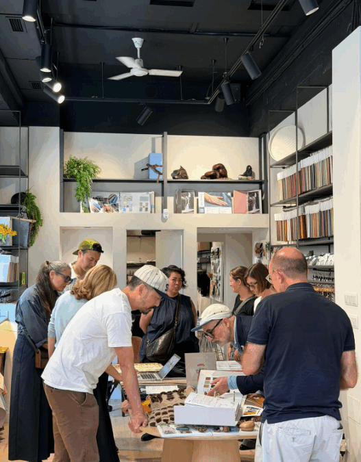 Lineapelle en el showroom de Brusi